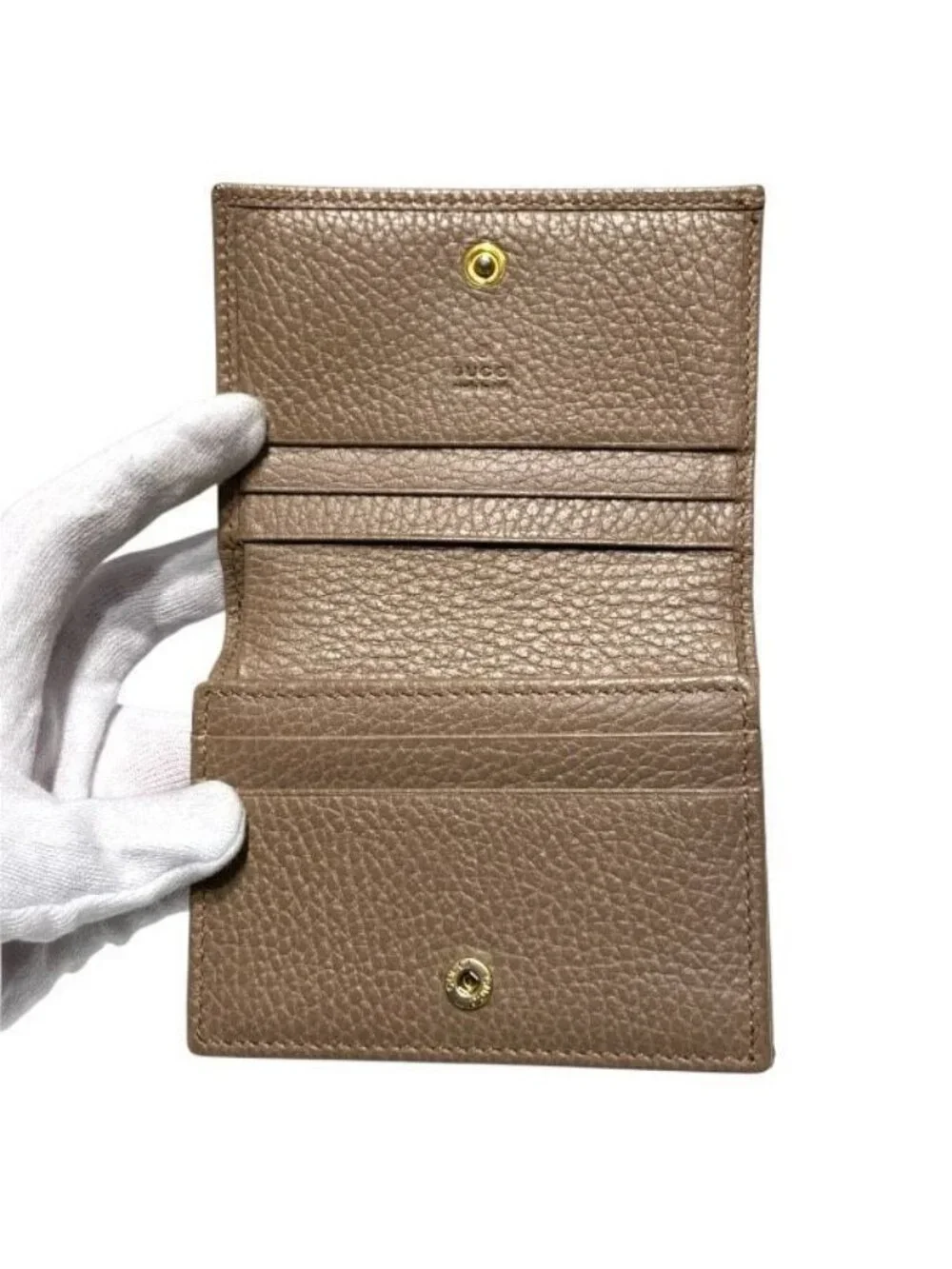 Gucci GG Marmont Beige Leather Bifold Wallet - Picture 3 of 9